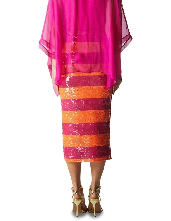 Wild Ones Stripe Skirt in Orange image 4