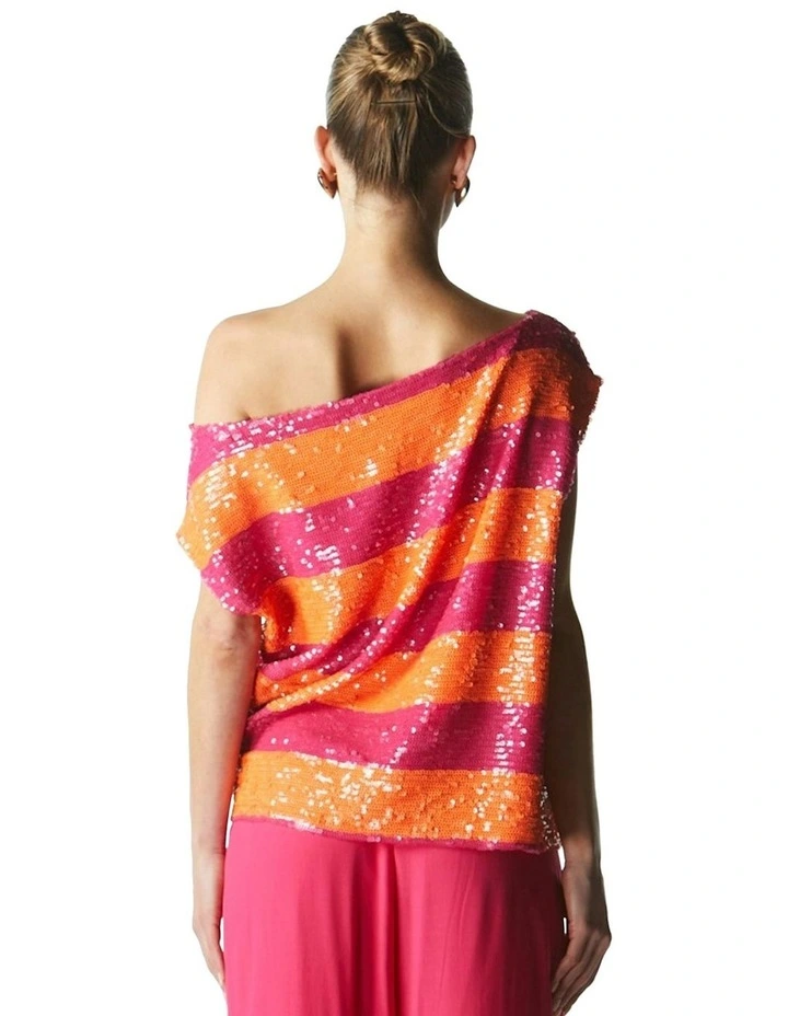 Wild Ones Stripe Top in Orange image 2