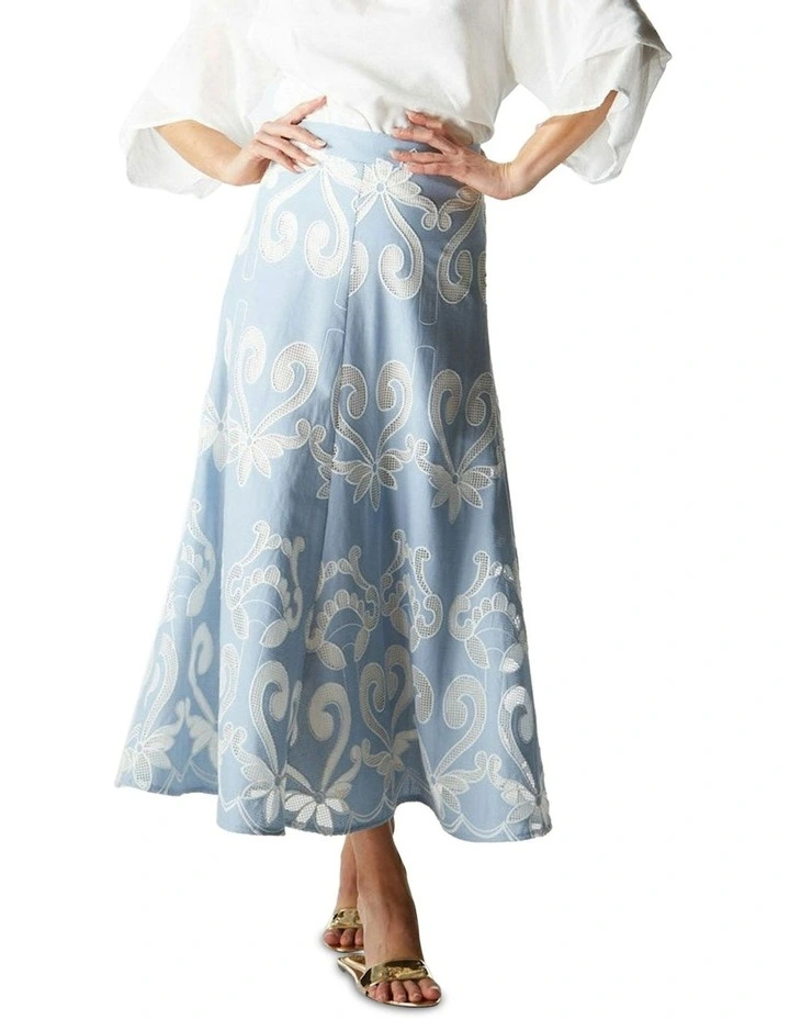 The Avenue Skirt in Blue image 1