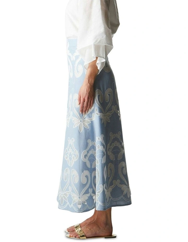The Avenue Skirt in Blue image 3