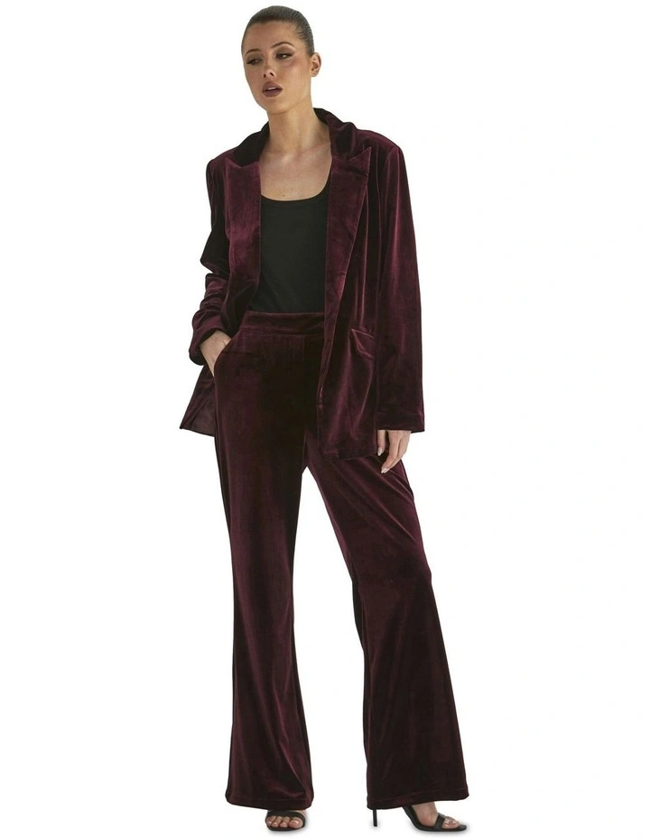 Mustang Sally Velvet Pant in Wine image 3
