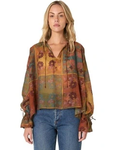 Bohemian Top in Brown Multi