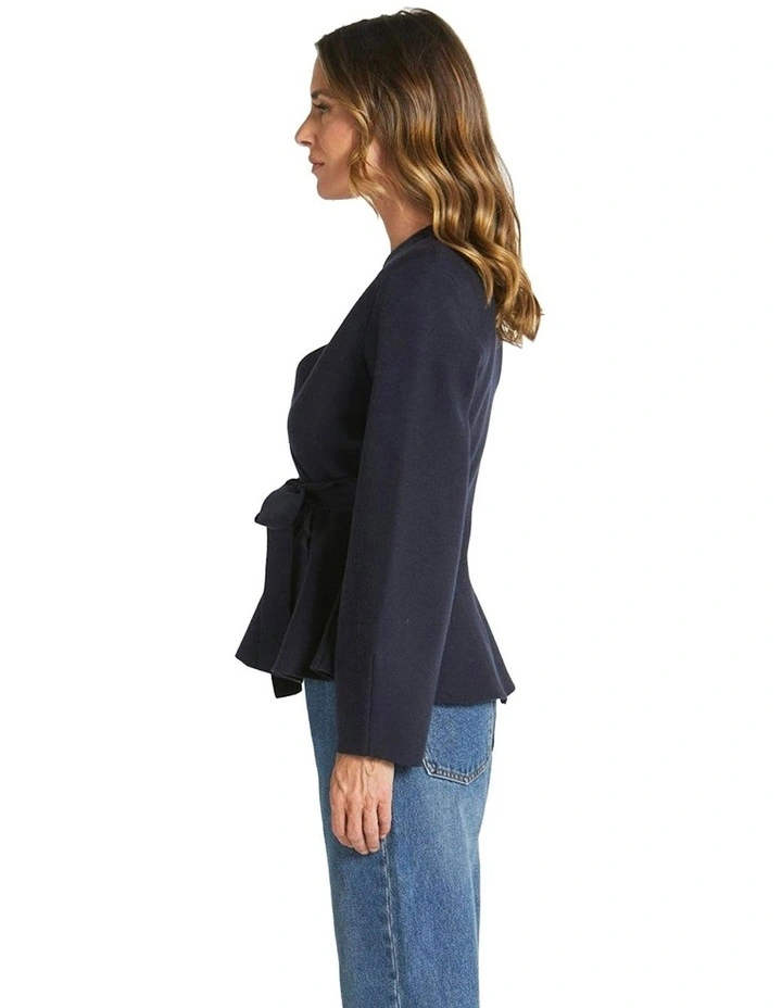 Tiny Dancer Wrap Cardigan in Navy image 4