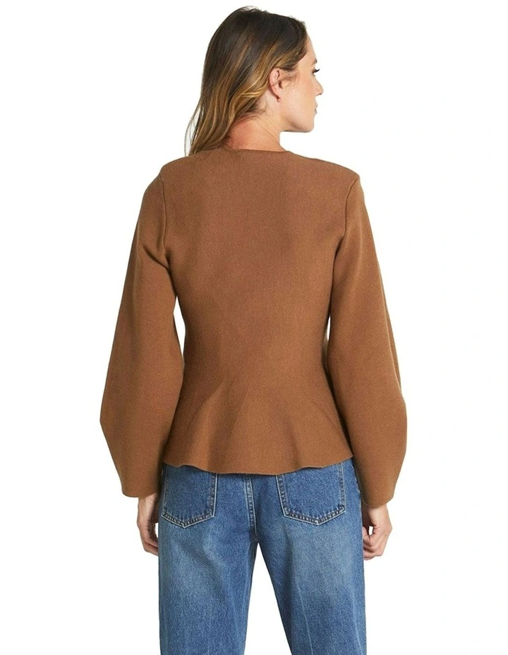 Tiny Dancer Wrap Cardigan in Brown image 2