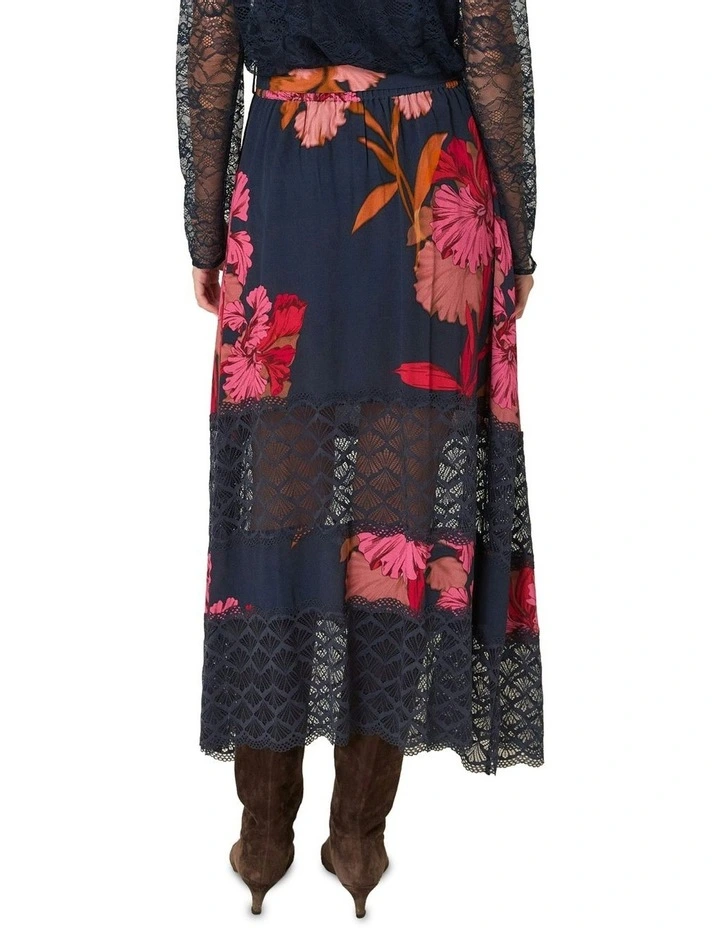 Captivation Skirt in Navy Multi image 2