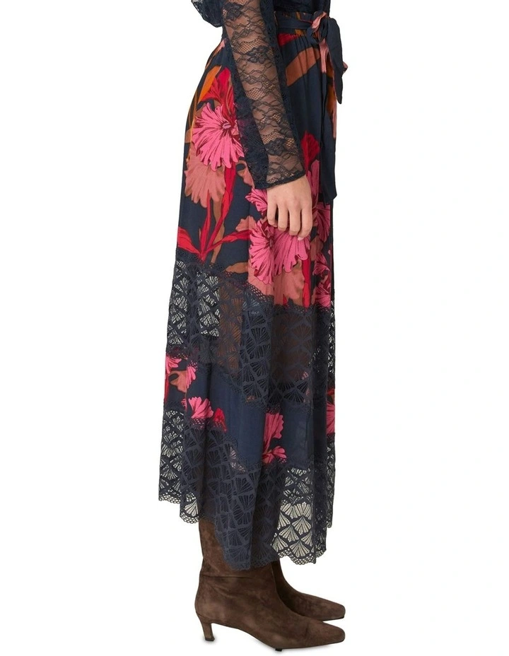 Captivation Skirt in Navy Multi image 3