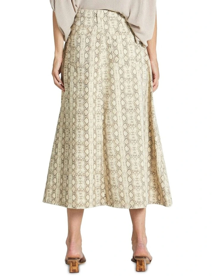 Chameleon Denim Skirt in Natural image 2