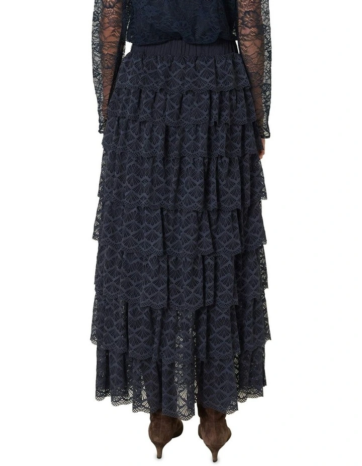 Domino Maxi Skirt in Navy image 2