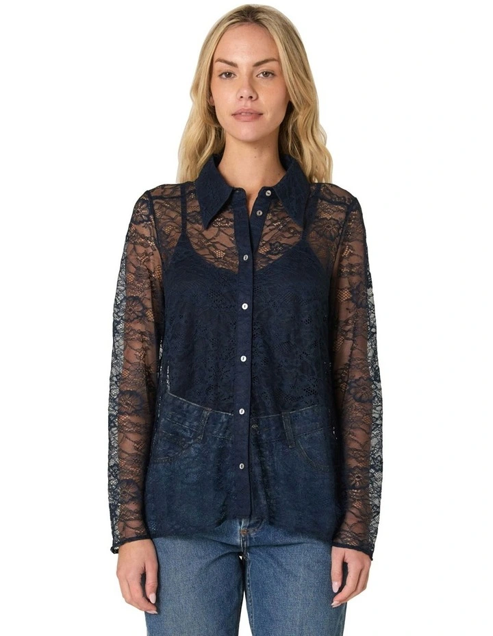 Domino Shirt in Navy image 1