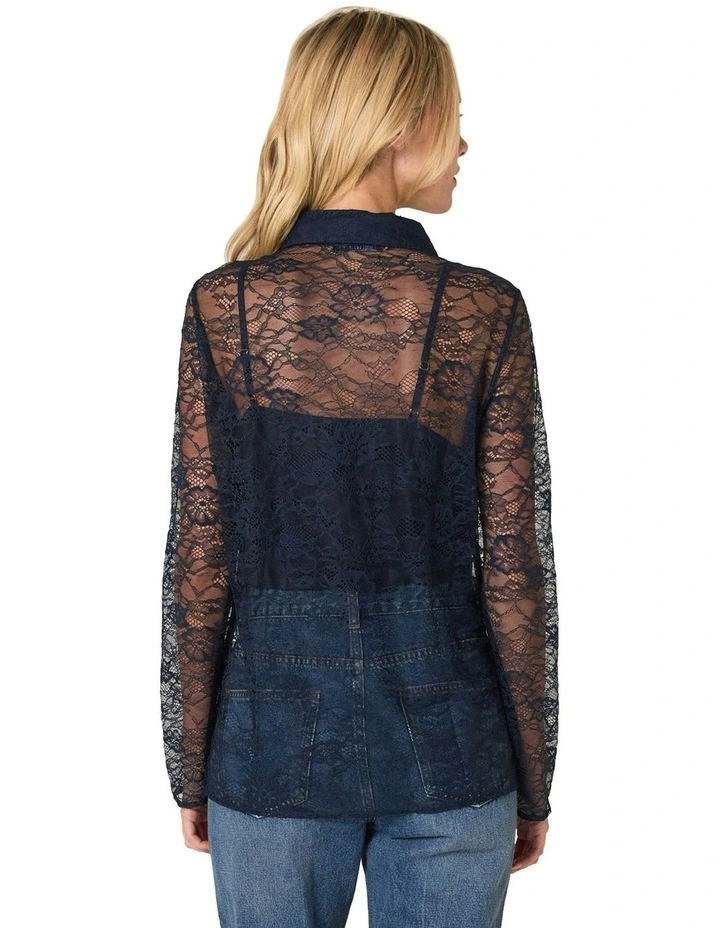 Domino Shirt in Navy image 2