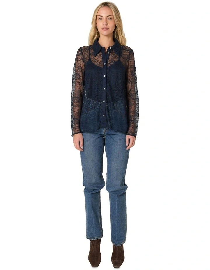 Domino Shirt in Navy image 4
