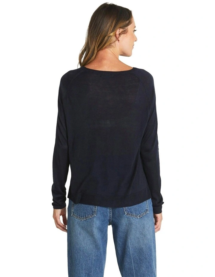 Reminiscent Knit Jumper in Navy image 2