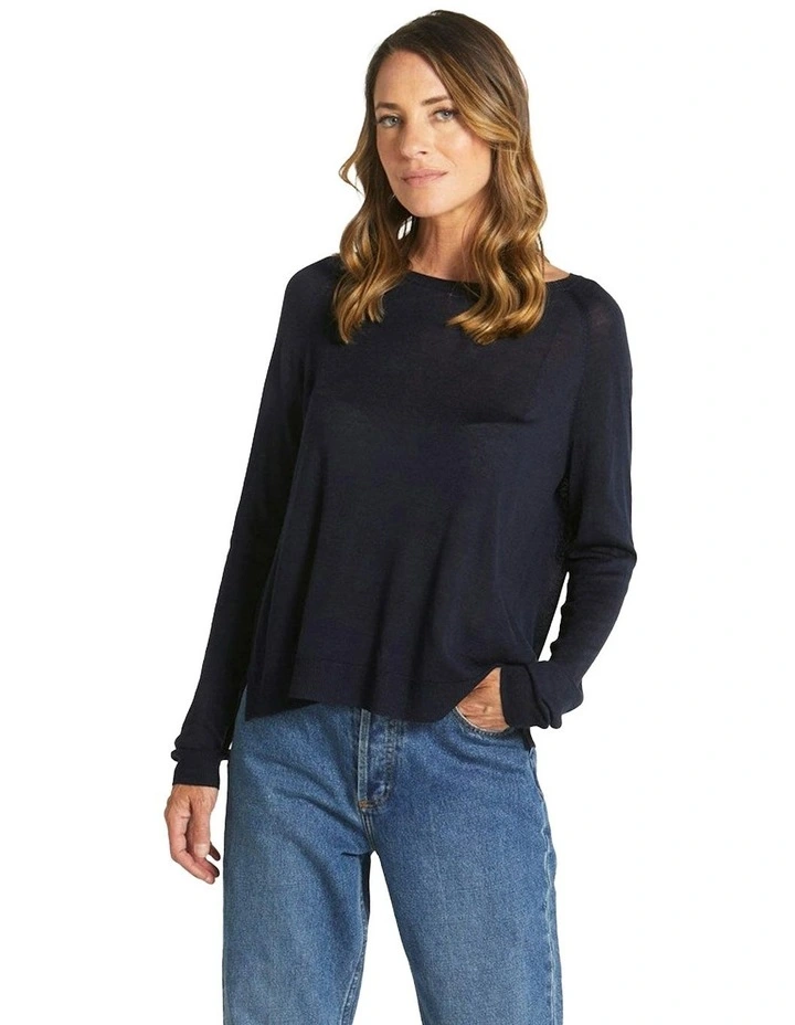 Reminiscent Knit Jumper in Navy image 3