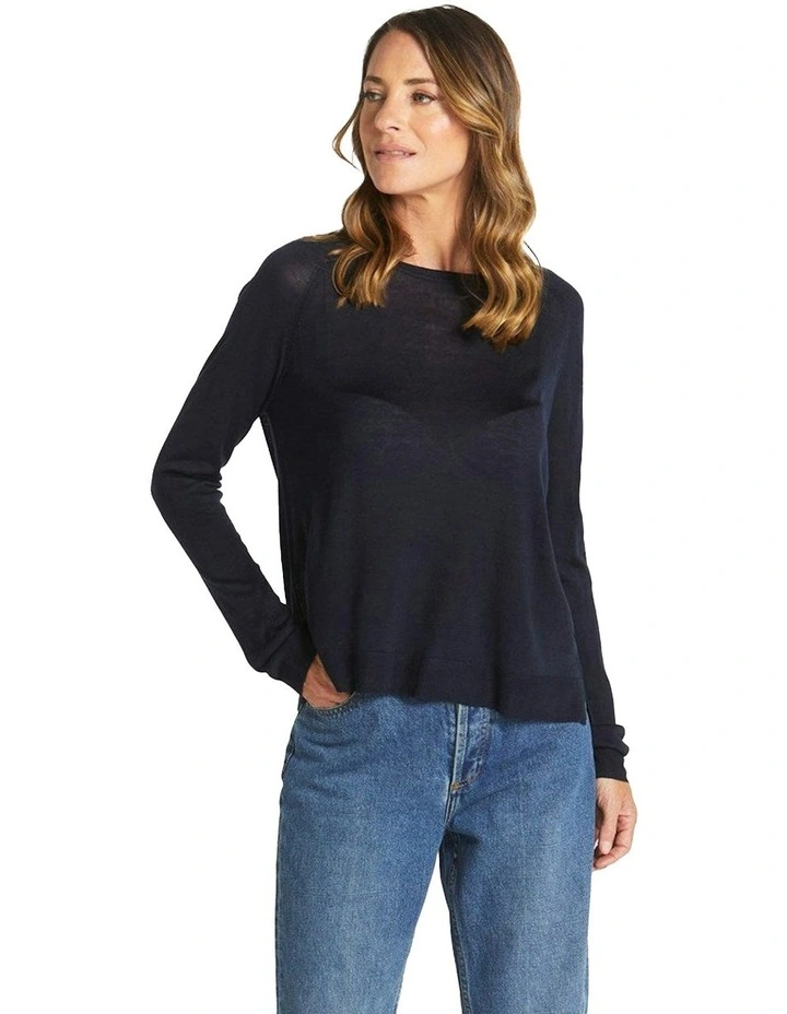 Reminiscent Knit Jumper in Navy image 4