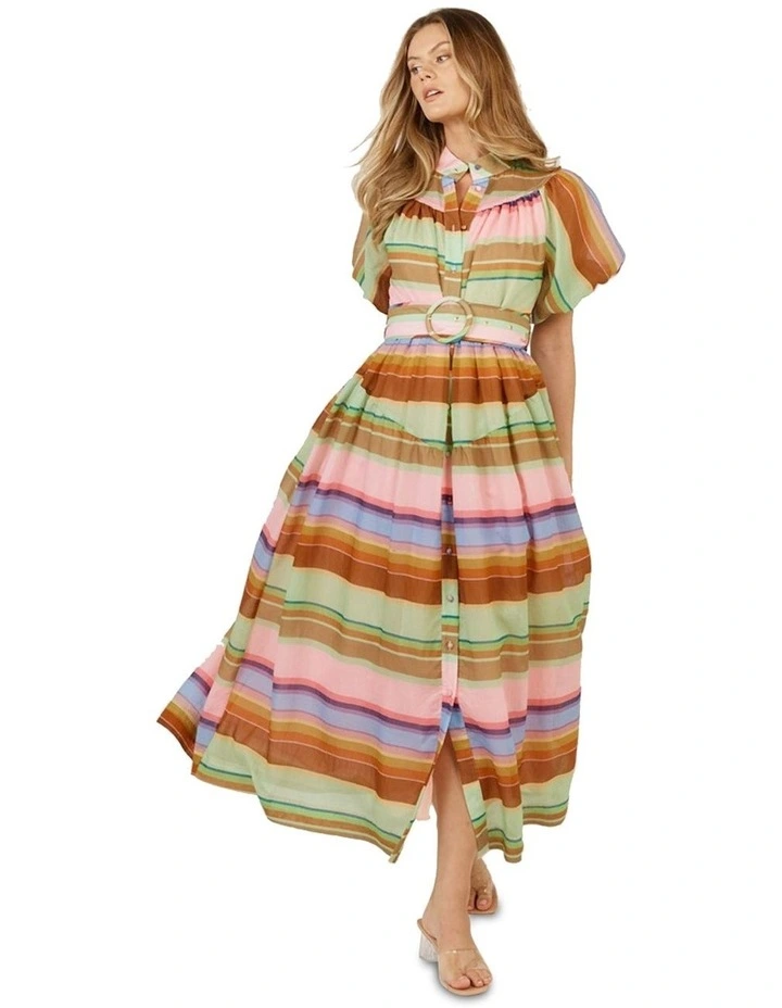 Siesta Stripe Dress in Multi image 2