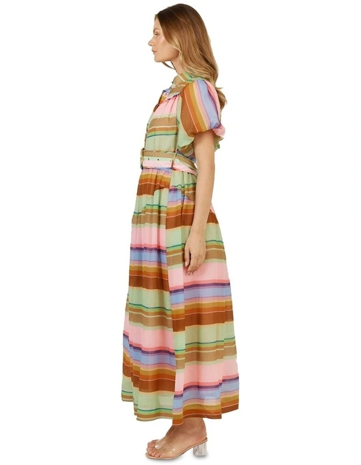 Siesta Stripe Dress in Multi image 3