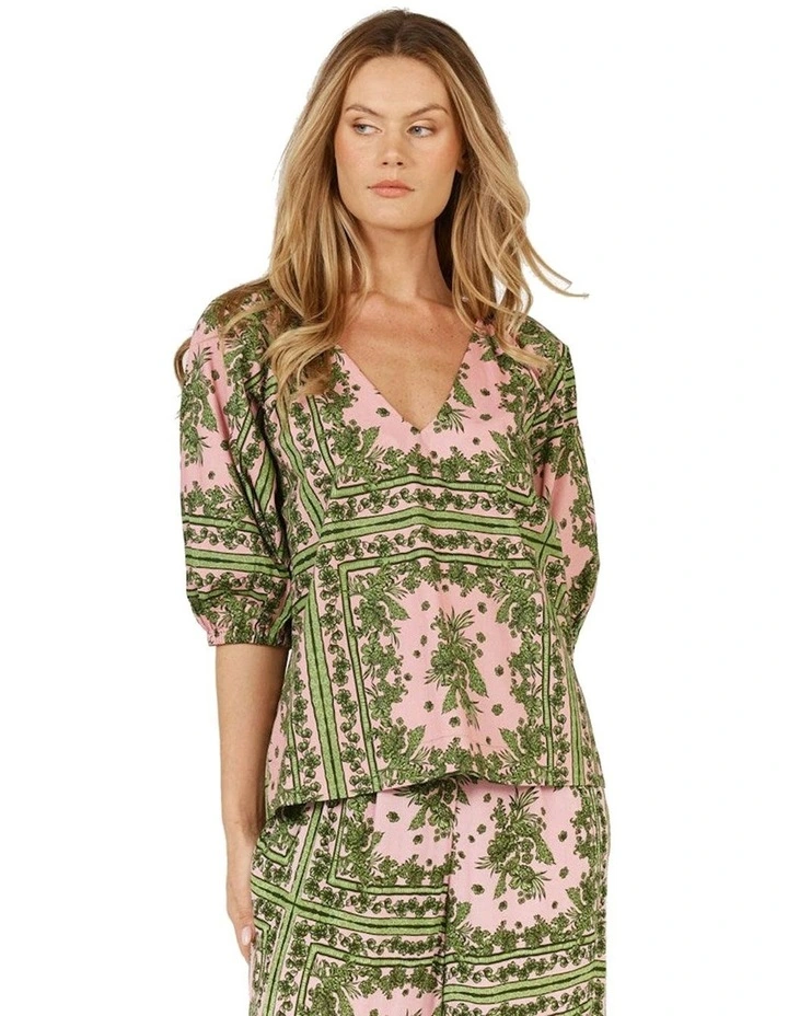 Dominica Top in Green image 1