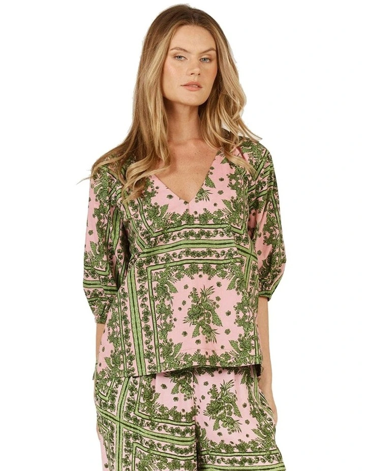 Dominica Top in Green image 2