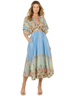 Etro Print Dress in Blue