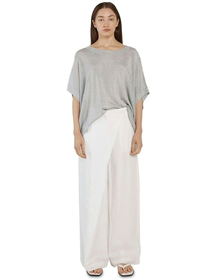 Corsica Knit Top in Silver image 2