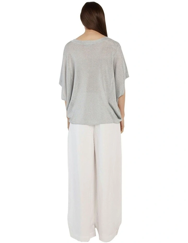 Corsica Knit Top in Silver image 4