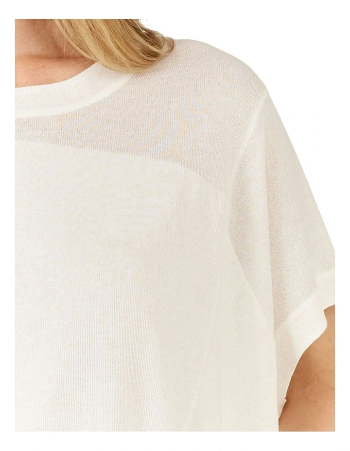 Corsica Knit Top in White image 6