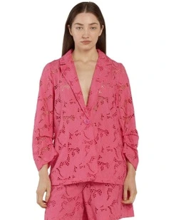 Worth It Blazer in Hot Pink