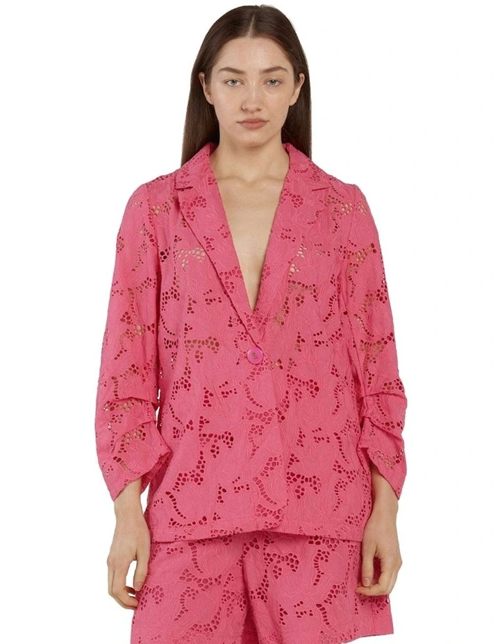 Worth It Blazer in Hot Pink image 1