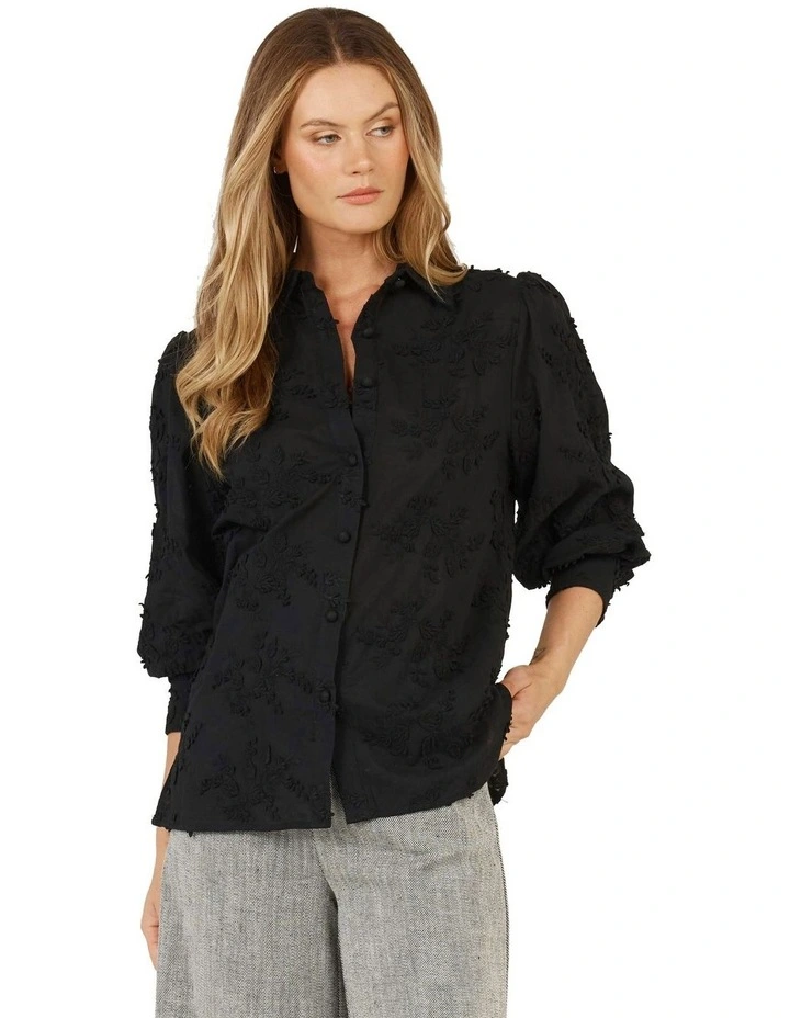 Gardenia Shirt in Black image 2