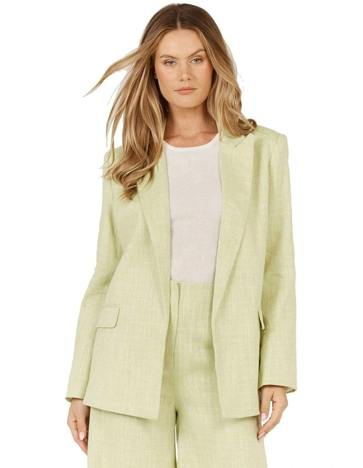 St Helena Blazer in Acid Green image 2