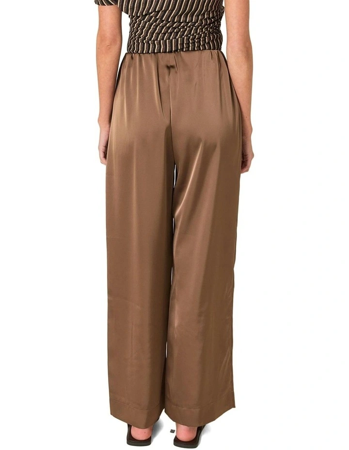 Dahlia Satin Pant in Bronze image 2