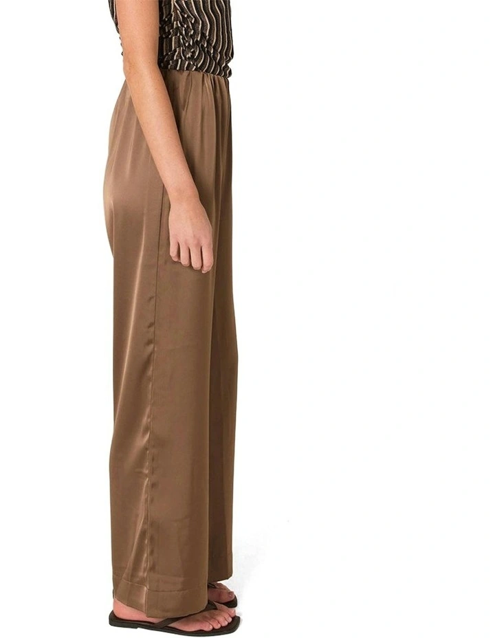Dahlia Satin Pant in Bronze image 3