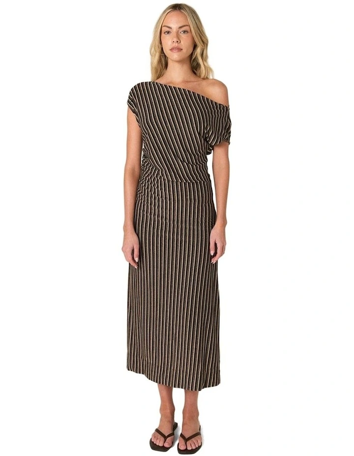 Everlyn Metallic Jersey Dress in Multicolour image 4