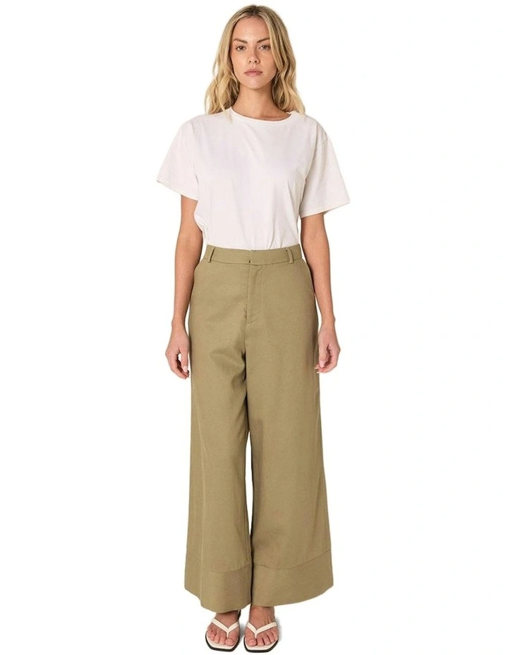 Zephyr Straight Leg Pant in Sage image 4