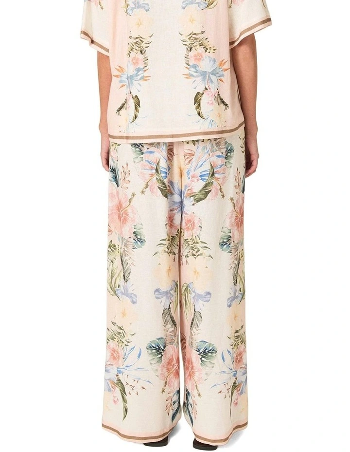 Solara Placement Print Pant in Pink image 2
