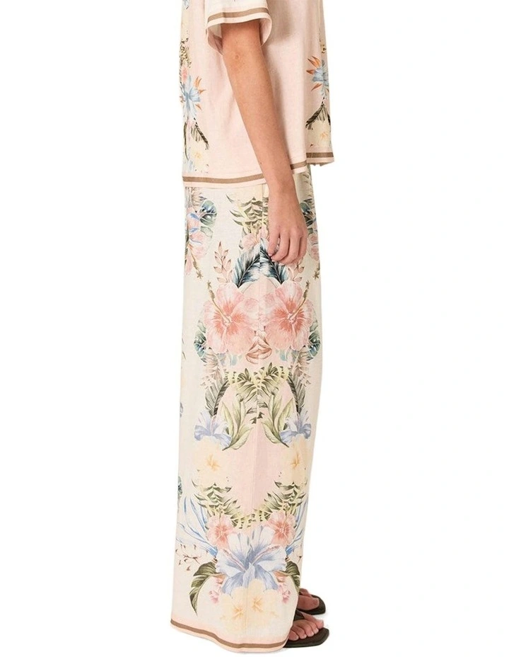 Solara Placement Print Pant in Pink image 3