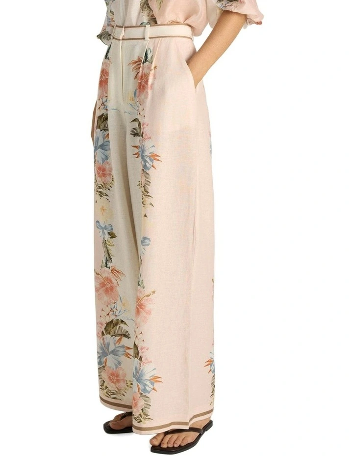 Solara Placement Print Pant in Pink image 7