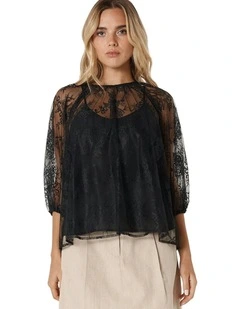 Odyssey Lace Blouse in Black