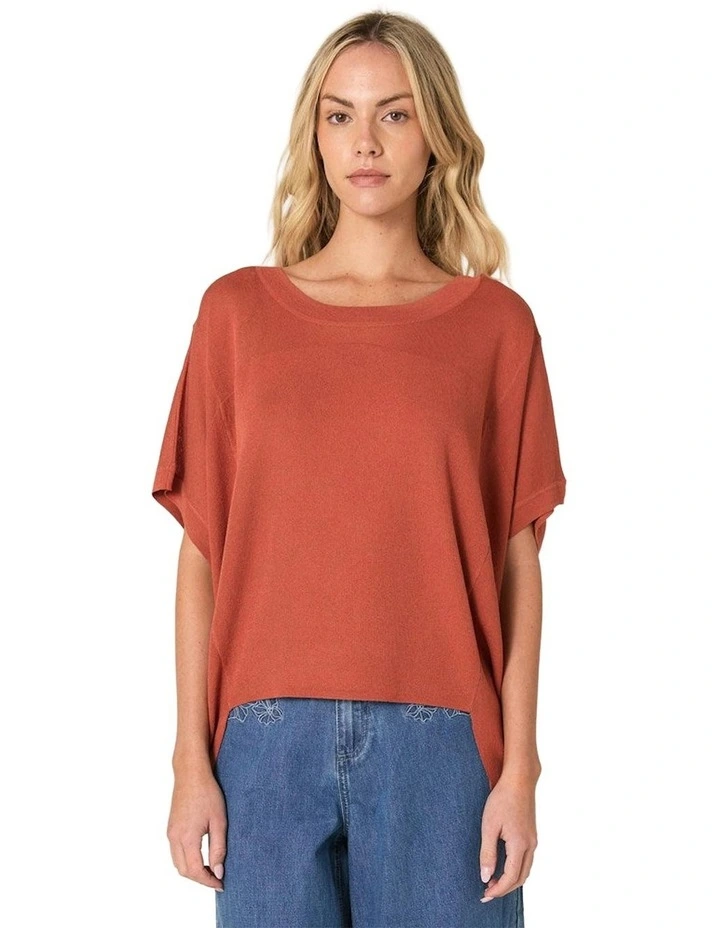 Esther Knit Top in Cinnamon image 1