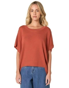 Esther Knit Top in Cinnamon