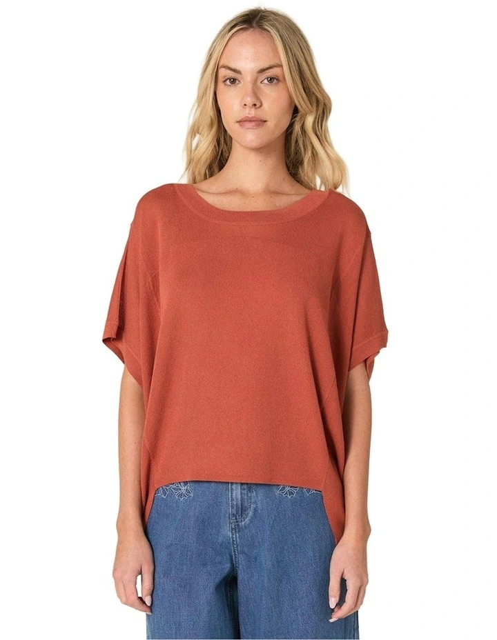 Esther Knit Top in Cinnamon image 1