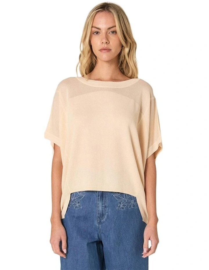 Esther Knit Top in Natural image 1