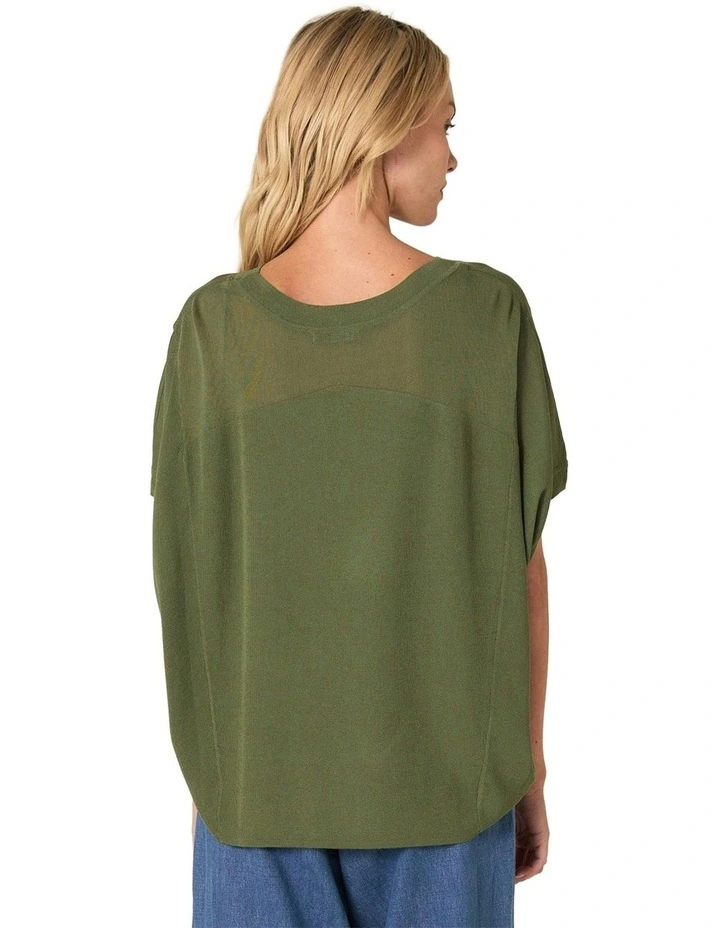Esther Knit Top in Olive image 2