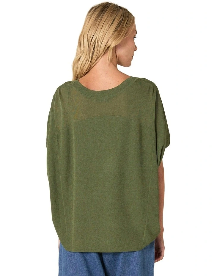 Esther Knit Top in Olive image 2