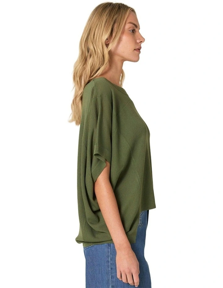 Esther Knit Top in Olive image 3