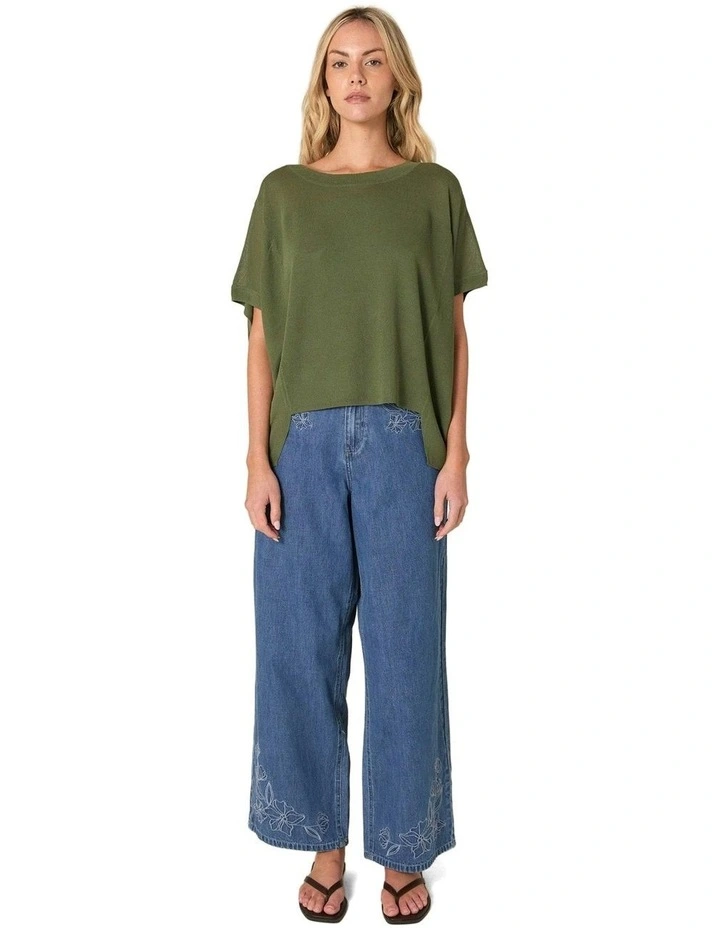 Esther Knit Top in Olive image 4