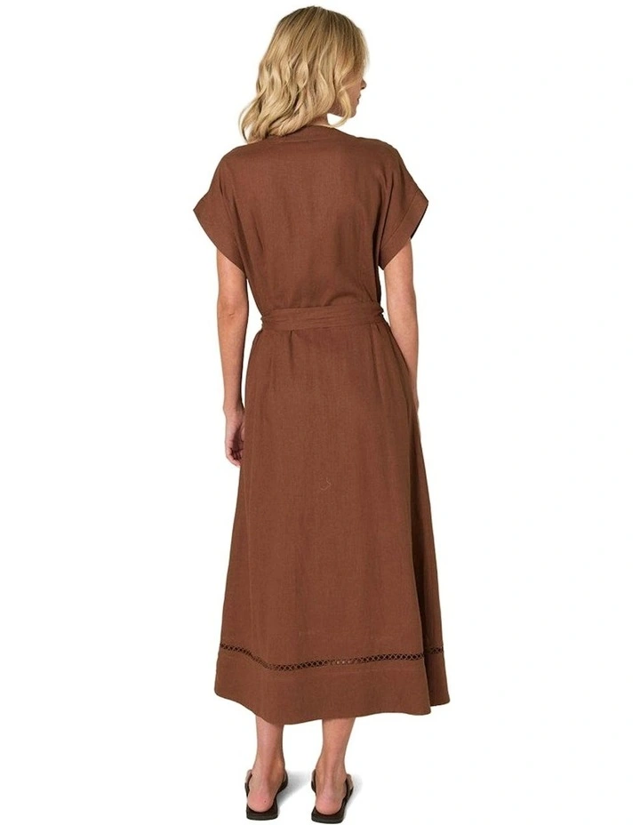 Aven Embroidered Dress in Cinnamon image 2