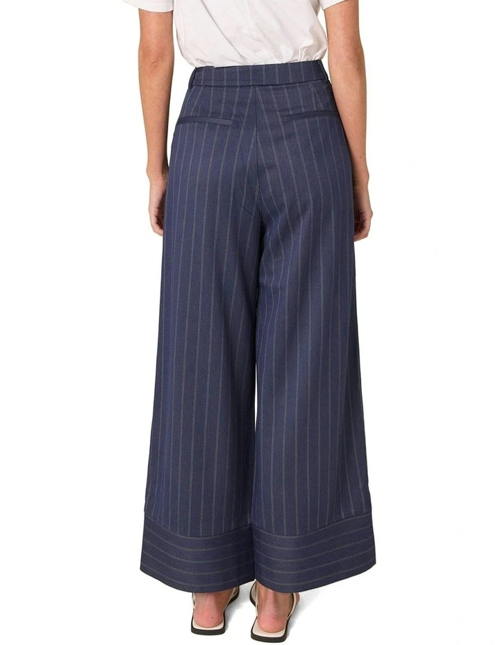 Zephyr Straight Leg Pant in Navy Pinstripe image 2