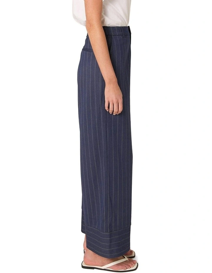 Zephyr Straight Leg Pant in Navy Pinstripe image 3