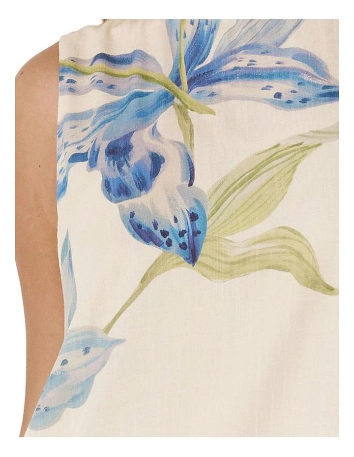 Anthea Shift Dress in White Floral image 5